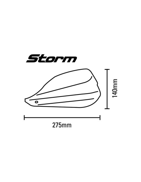 Barkbusters Storm Handguard Kit Single Point Bar End Black