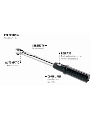 EXPERT Torque Wrench 3/8'' 10-50Nm