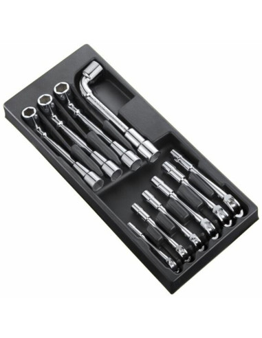 EXPERT 10 Angled Socket Wrenches Tools Module - Plastic Tray