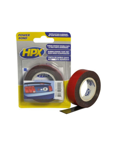 HPX Double Sided Tape Black 19mm x 2m