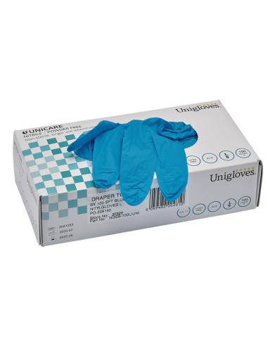 DRAPER Nitrile Workshop Gloves Blue (100 pieces)