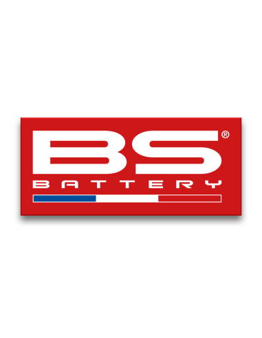BS BATTERY French Flag Big Sticker - Red 300x131mm
