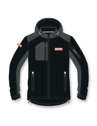BS BATTERY BS Factory Softshell Jacket - Black/Grey Size S