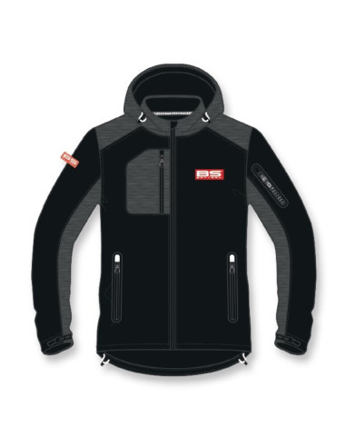 BS BATTERY BS Factory Softshell Jacket - Black/Grey Size 3XL