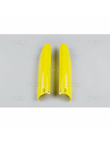 Protections de fourche UFO jaune Suzuki