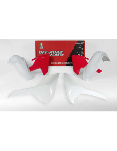 RACETECH Plastic Kit Vintage White/Red Husqvarna