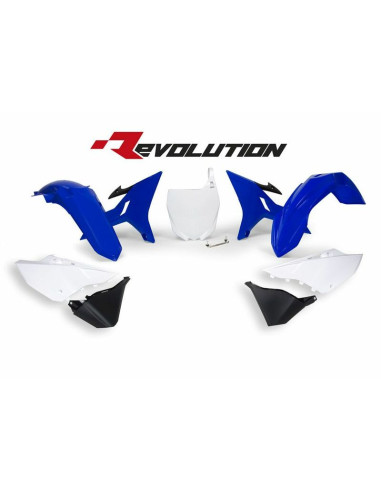 RACETECH Revolution Replacement Plastics Kit Blue/White Yamaha YZ125/250