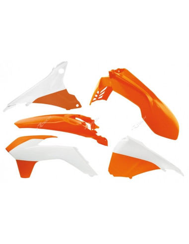 Kit plastique RACETECH couleur origine (15-16) orange/blanc KTM