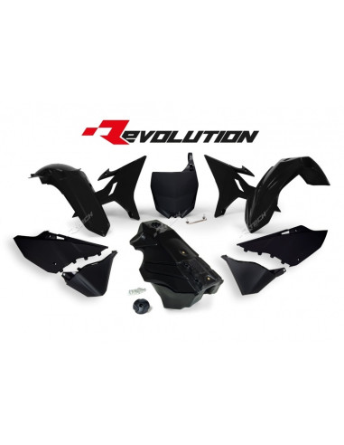 Kit plastique RACETECH Revolution + réservoir noir Yamaha YZ125/250