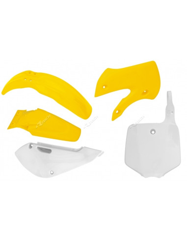 Kit plastique RACETECH couleur origine jaune/blanc Suzuki RM65