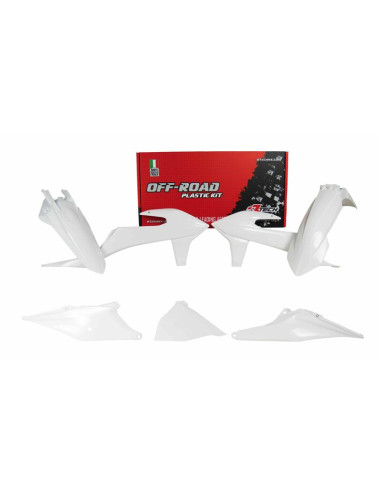 RACETECH Plastic Kit White KTM EXC