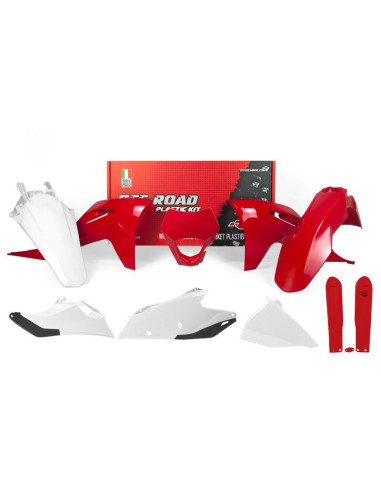 RACETECH Plastic Kit - Red/White Gas Gas EC/EC-F