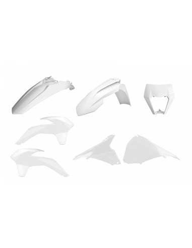 Kit plastique POLISPORT Enduro Restyle blanc KTM EXC/EXC-F