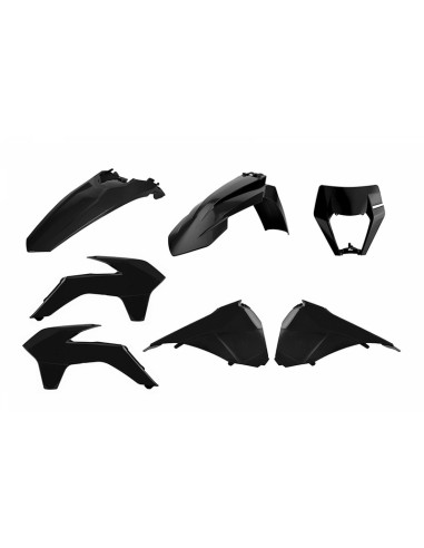 Kit plastique POLISPORT Enduro Restyle noir KTM EXC/EXC-F