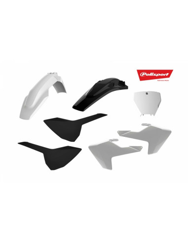 Kit plastiques POLISPORT blanc/noir Husqvarna TC/FC