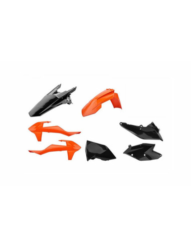 Kit plastique POLISPORT MX orange/noir KTM SX/SX-F