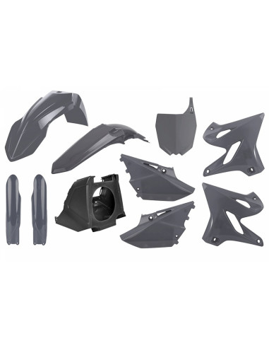 Kit plastique POLISPORT MX Restyle gris nardo Yamaha YZ125/250