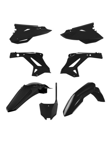 Kit plastique POLISPORT MX Restyling noir - Honda CR125 / 250