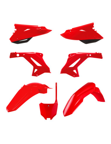 Kit plastique POLISPORT MX Restyling rouge - Honda CR125 / 250