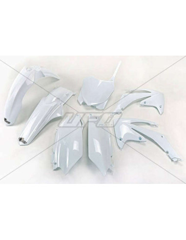 UFO Plastic Kit White Honda CRF250R/450R