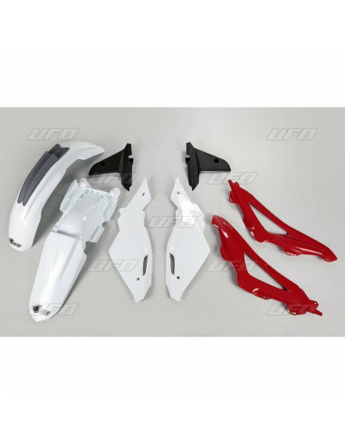 Kit plastique UFO couleur origine blanc/rouge/gris Husqvarna CR125