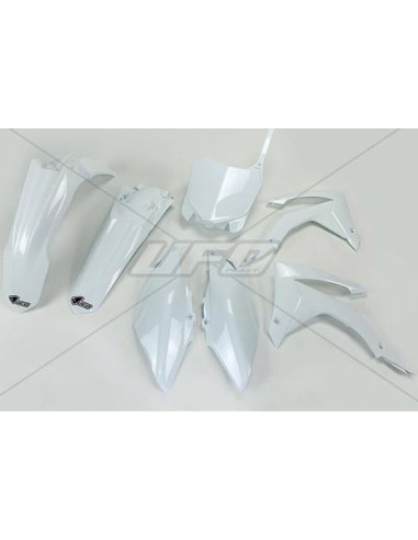 UFO Plastic Kit White Honda CRF250R/CRF450R