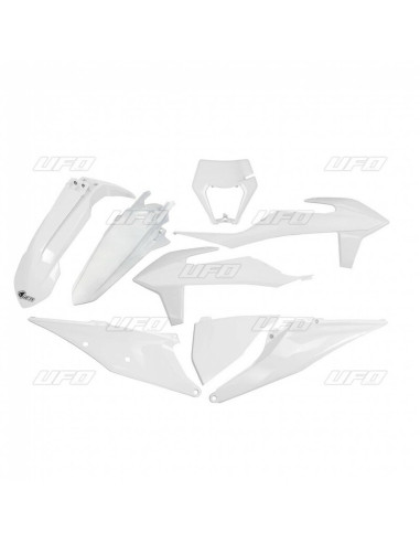 UFO Plastic Kit White KTM EXC/EXC-F