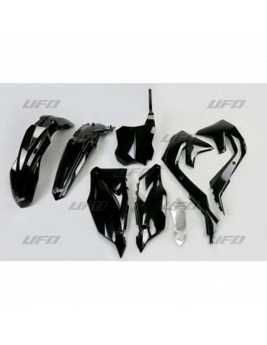 Kit plastique UFO noir Kawasaki KX450