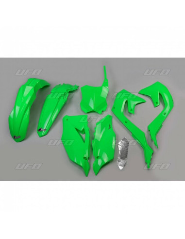 UFO Plastic Kit Neon Green Kawasaki KX450