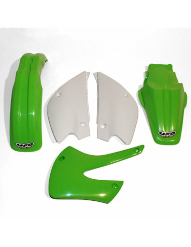 Kit plastique UFO couleur origine vert/blanc Kawasaki KX80