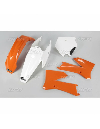 Kit plastique UFO couleur origine orange/blanc KTM SX85