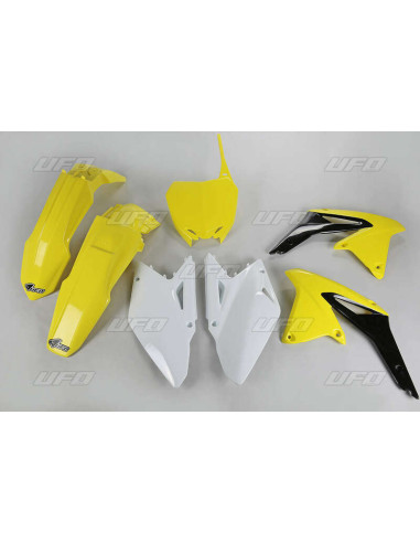 Kit plastique UFO couleur origine jaune/noir/blanc Suzuki RM-Z450