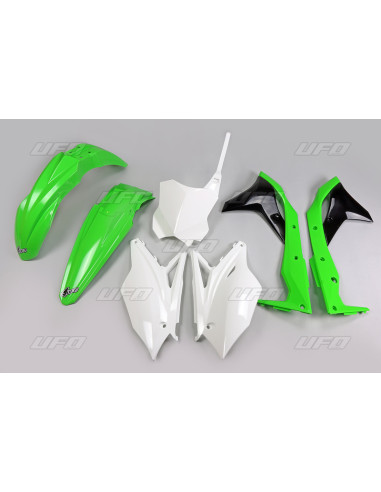 Kit plastique UFO origine (2017) vert/noir/blanc Kawasaki KX250F
