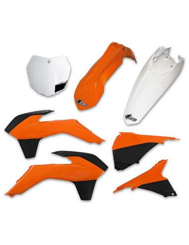 UFO Plastic Kit OEM Color (13-14) Orange/Black/White KTM