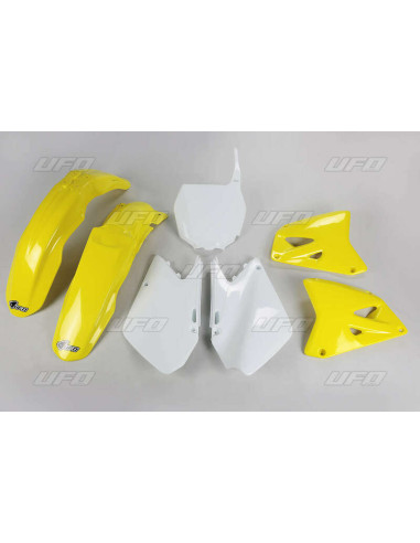 UFO Plastic Kit OEM Color Yellow/White Suzuki RM125/250