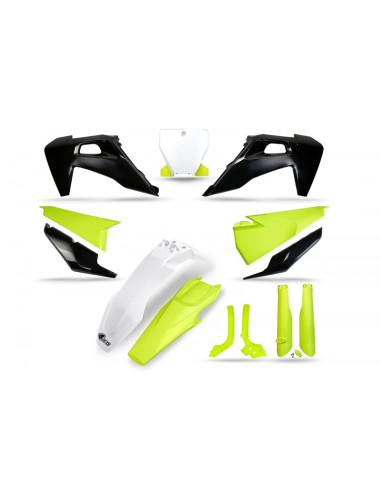 Kit plastiques UFO jaune fluo/gris - Husqvarna