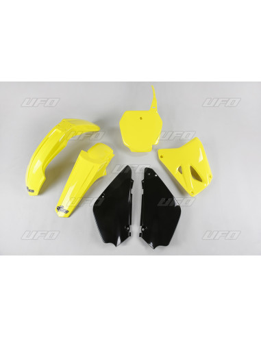UFO Restyled Plastic Kit OEM Color (2017) Yellow/Black Suzuki RM85