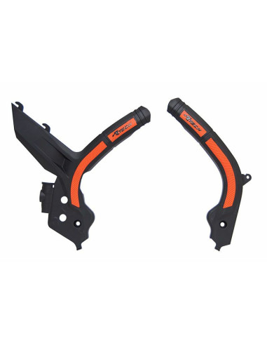 RACETECH Bi-material Frame Guard Black/Orange