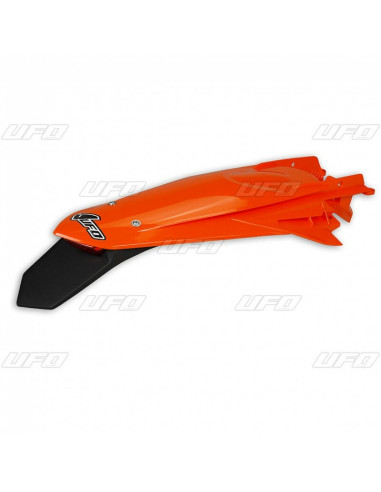 UFO Rear Fender + License Plate Holder /w Light Neon Orange KTM EXC/EXC-F