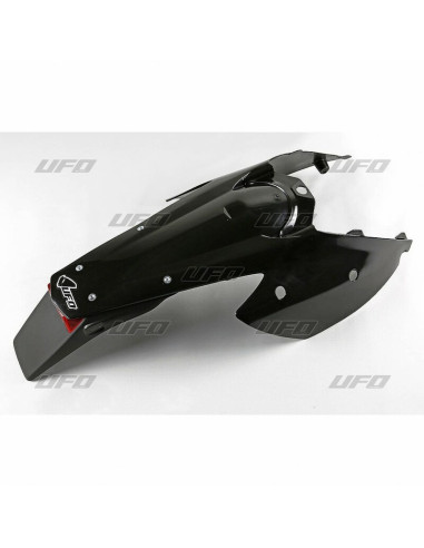 Garde-boue arrière + support de plaque avec feu UFO noir KTM EXC