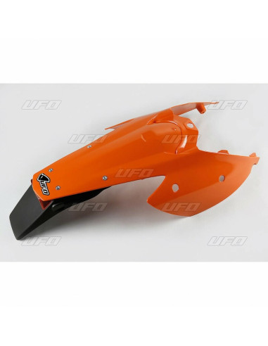 UFO Rear Fender + License Plate Holder /w Light Orange KTM EXC