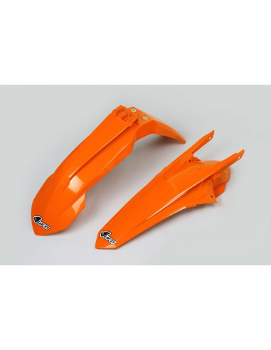 Kit garde-boue avant & arrière UFO couleur origine orange KTM