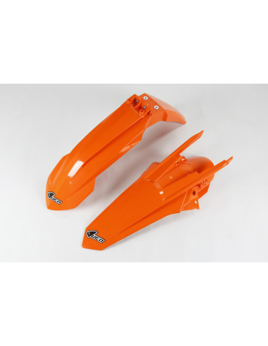 Kit garde-boue avant & arrière UFO couleur origine orange KTM