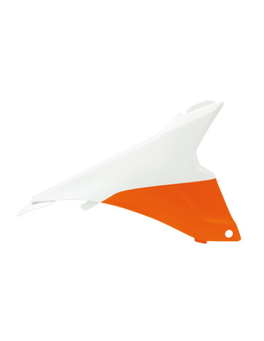 RACETECH Left Air Box Cover White/Orange KTM SX85