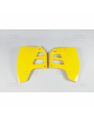 Ouïes de radiateur UFO jaune Suzuki RM125/250