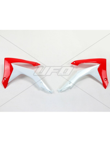 Ouïes de radiateur UFO rouge/blanc Honda CRF250R/450R