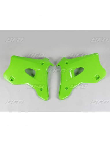 Ouïes de radiateur UFO vert Kawasaki KX125/250