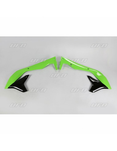 Ouïes de radiateur UFO vert/noir Kawasaki KX450F