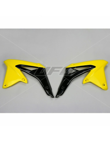 UFO Radiator Covers Yellow/Black Suzuki RM-Z450