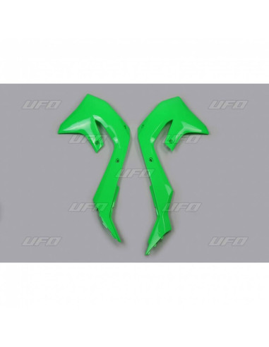 Ouïes de radiateur UFO vert fluo Kawasaki KX450